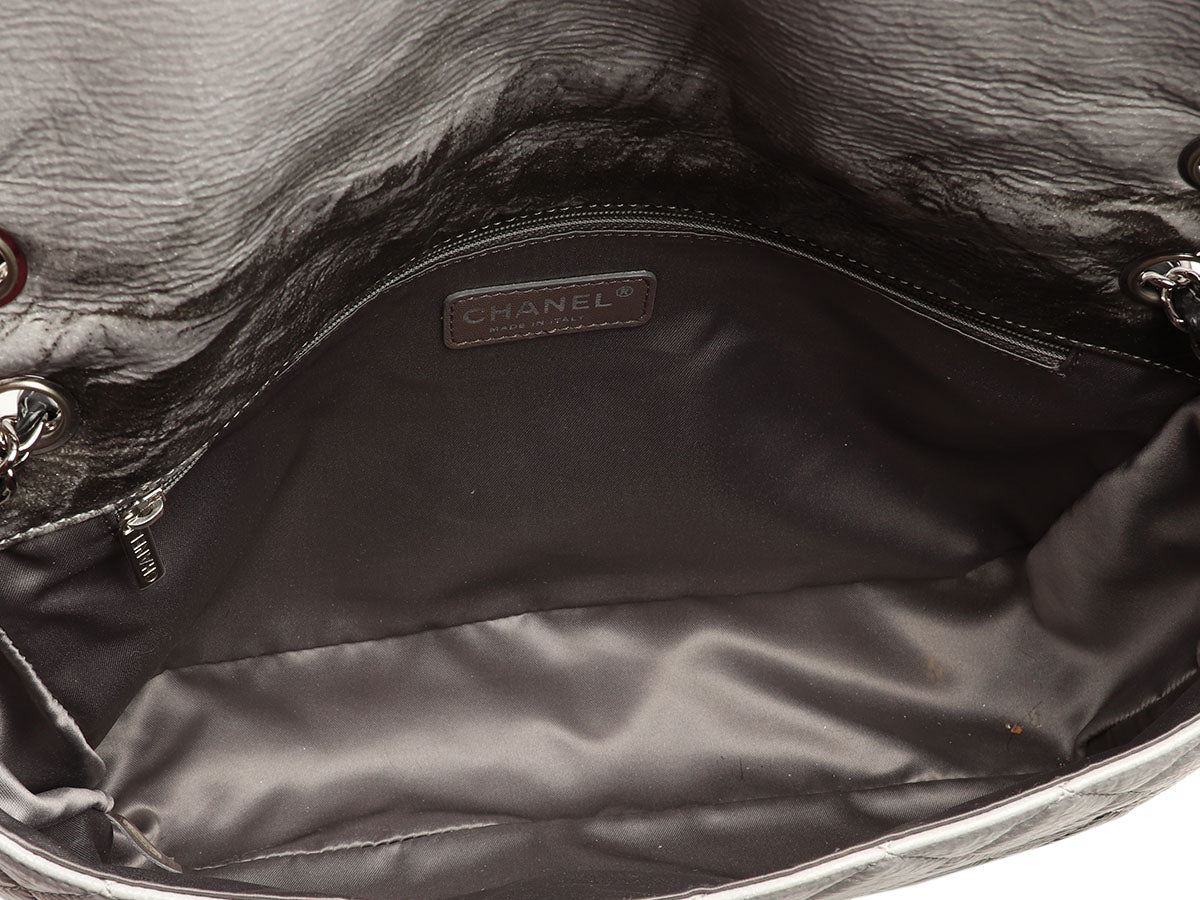 Chanel Black Quilted Vinyl Melrose DÃ©gradÃ© Flap