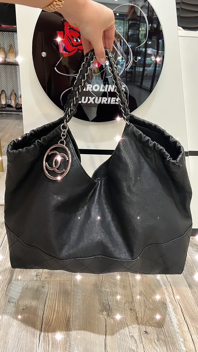 CHANEL CALFSKIN LEATHER COCO CABAS BAG