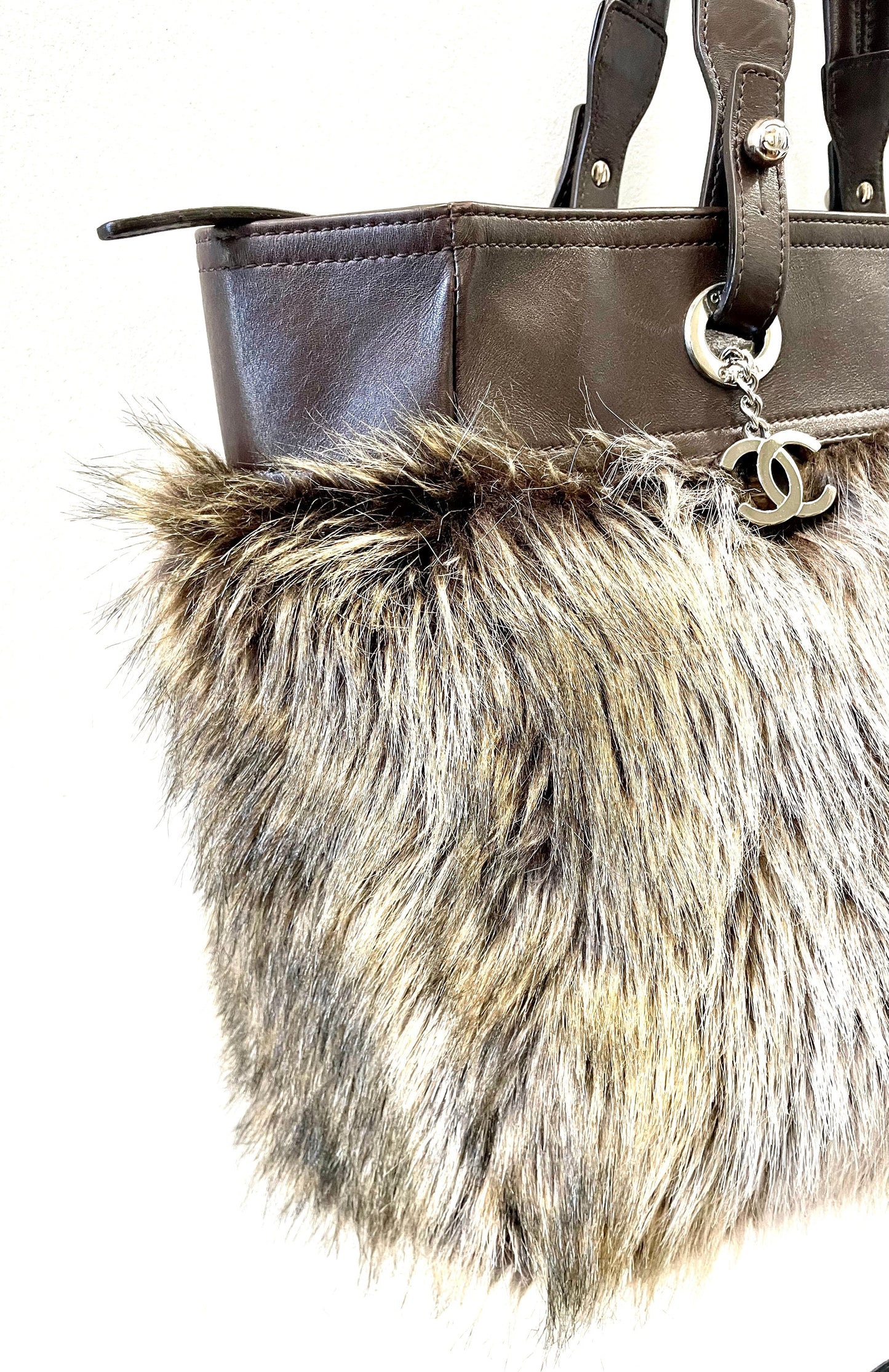 CHANEL BIARRITZ FUR LARGE TOTE BAG