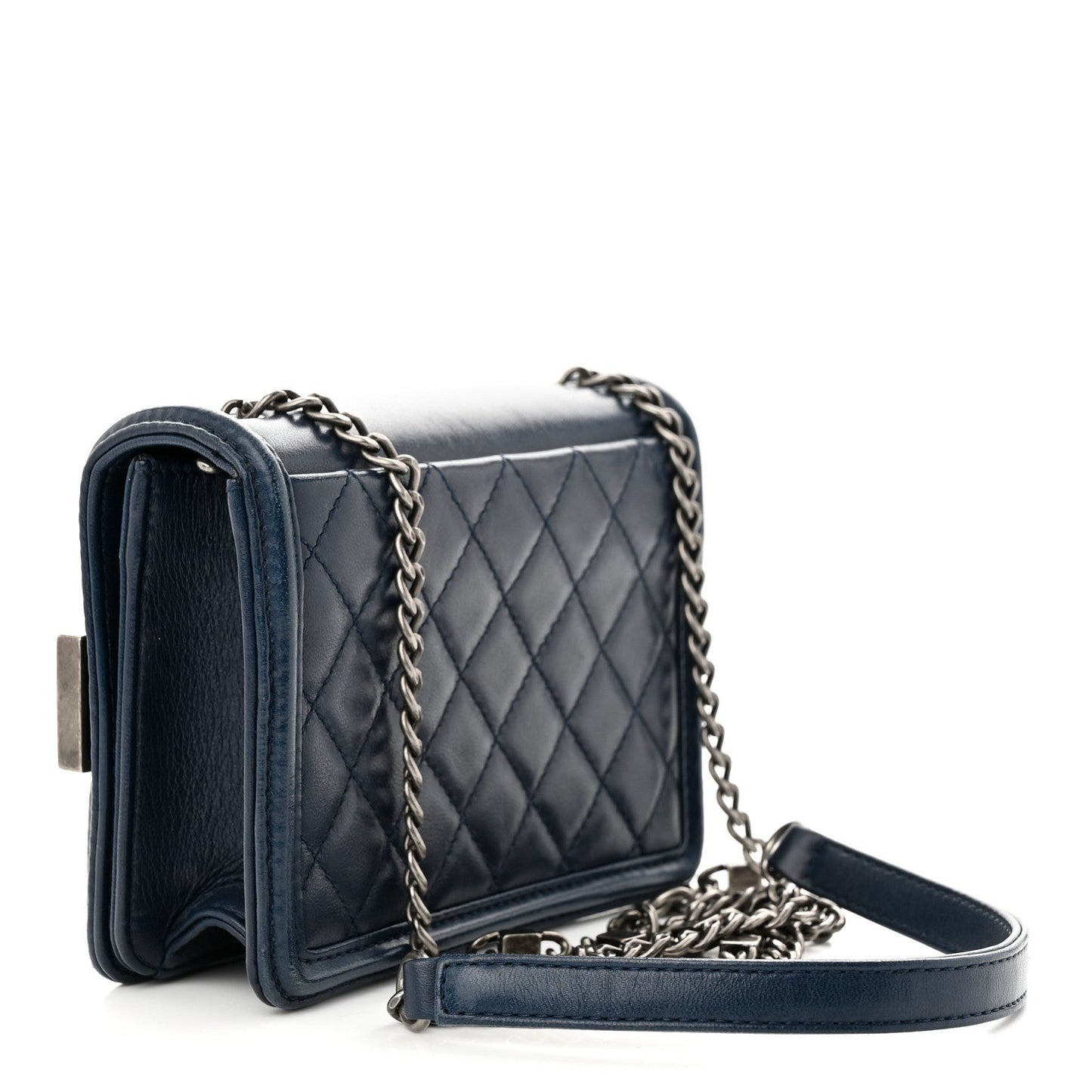 CHANEL CC LEGO BOY BRICK LAMBSKIN & PLEXIGLASS SHOULDER BAG