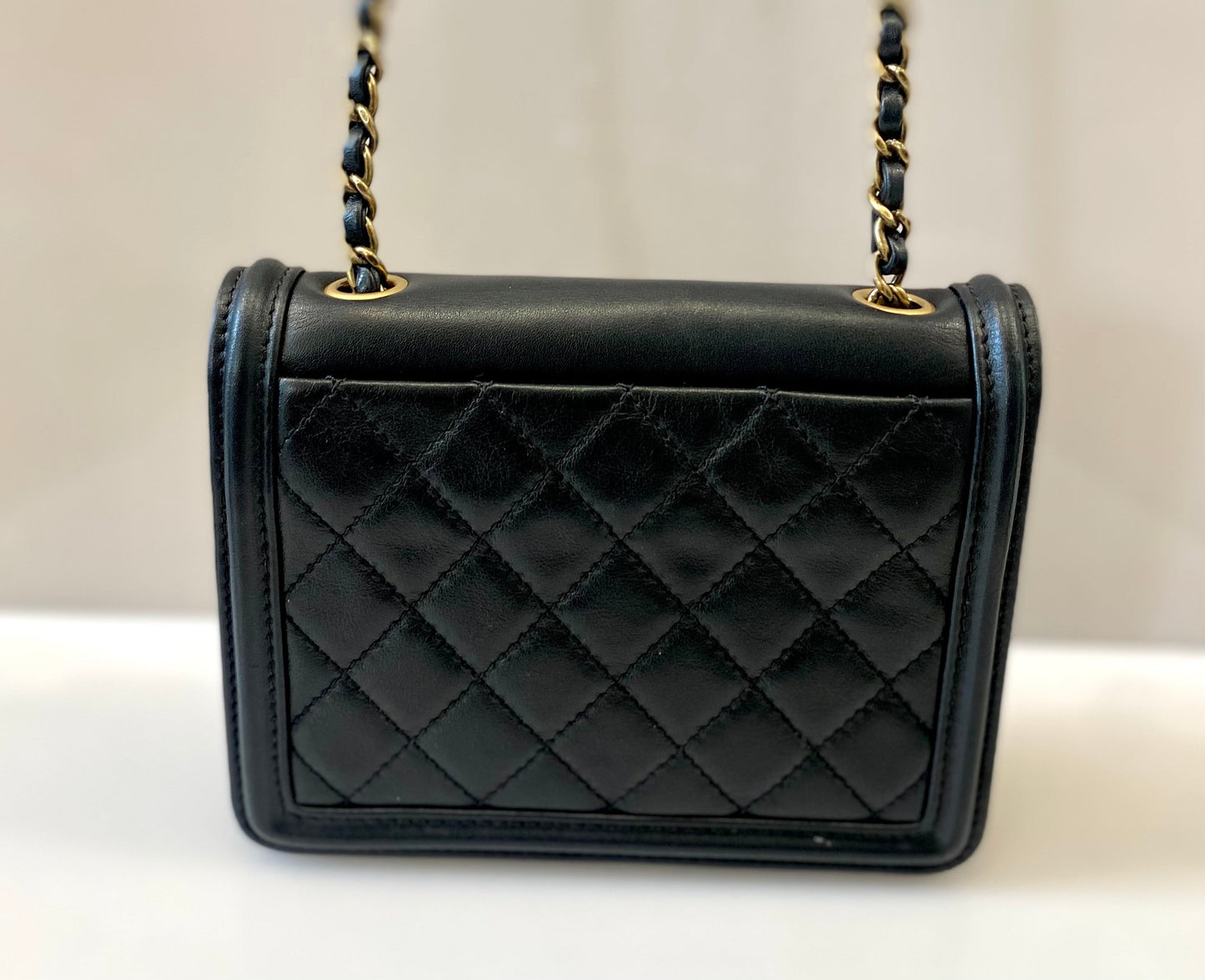 CHANEL SEAMLESS GREEK BOY MINI BRICK BAG