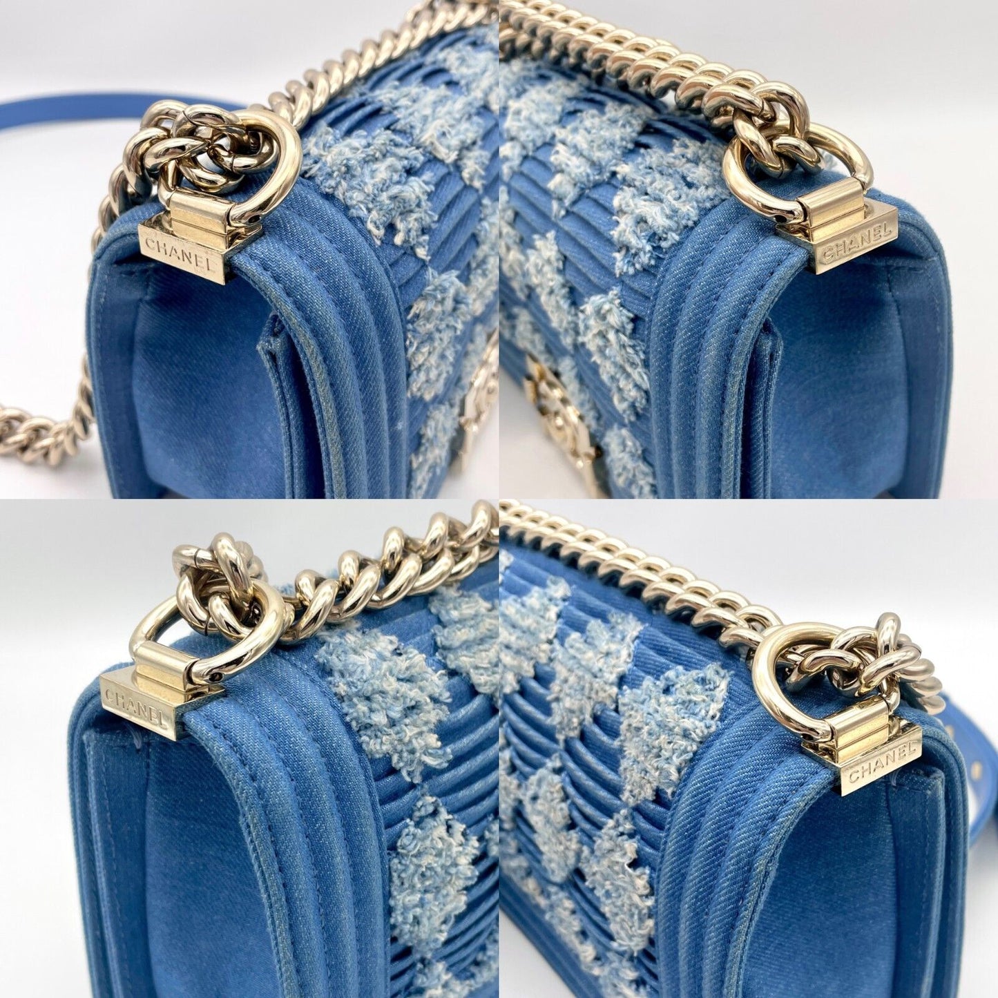 CHANEL BOY THE 27TH MINI DENIM SHOULDER BAG-HS