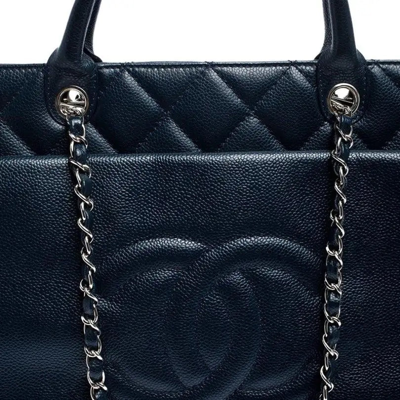 CHANEL CC SOFT CAVIAR LEATHER MEDIUM TOP HANDLE TOTE BAG