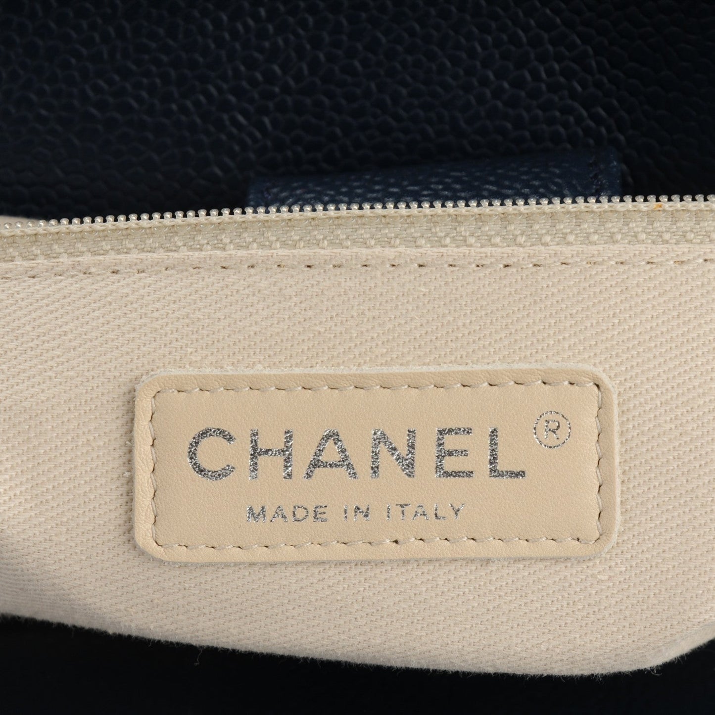 CHANEL CC SOFT CAVIAR LEATHER MEDIUM TOP HANDLE TOTE BAG