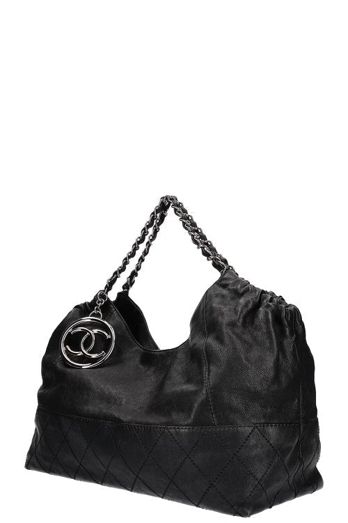 CHANEL CALFSKIN LEATHER COCO CABAS BAG