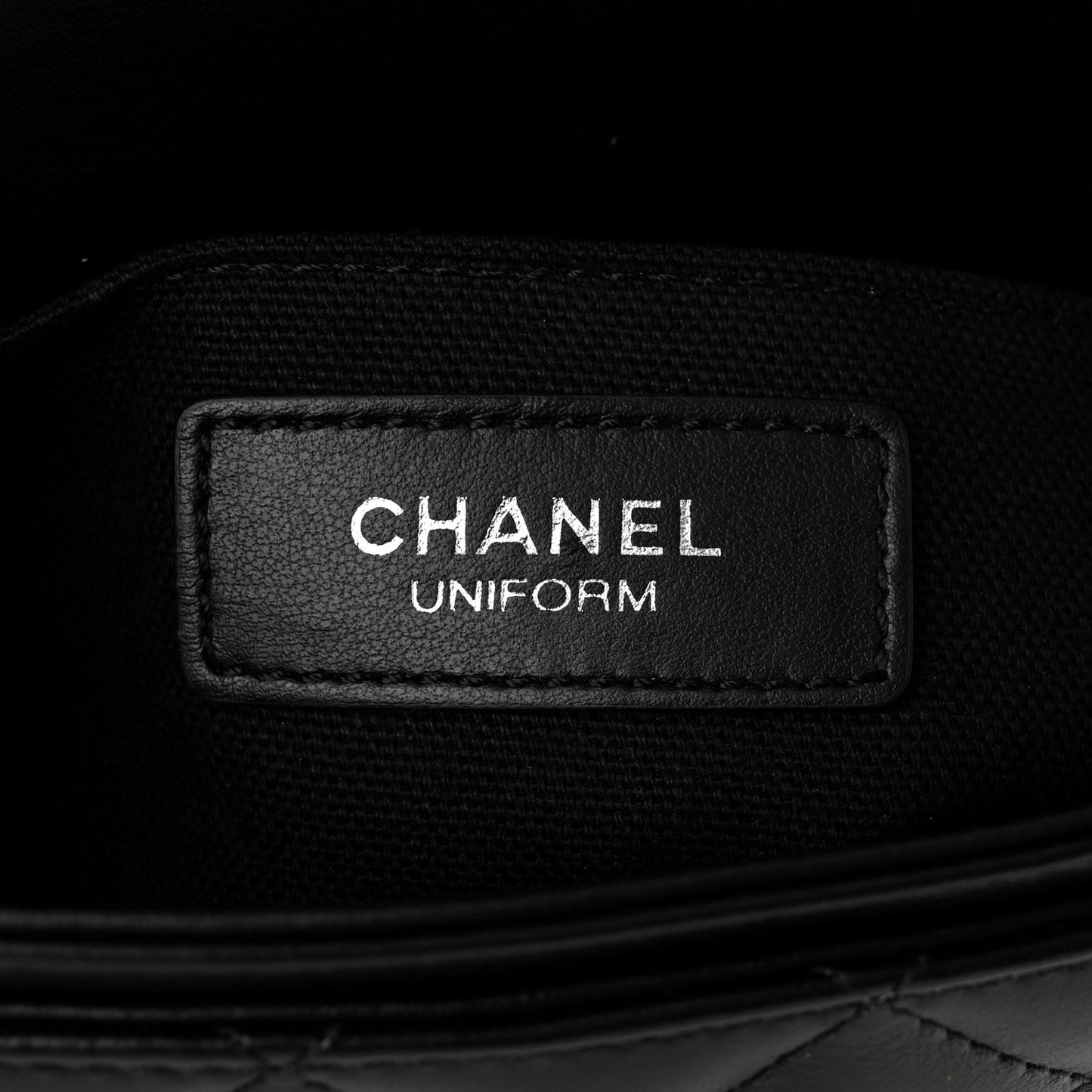 CHANEL CALFSKIN LEATHER QUILTED CC UNIFORM FLAP BELT BAG