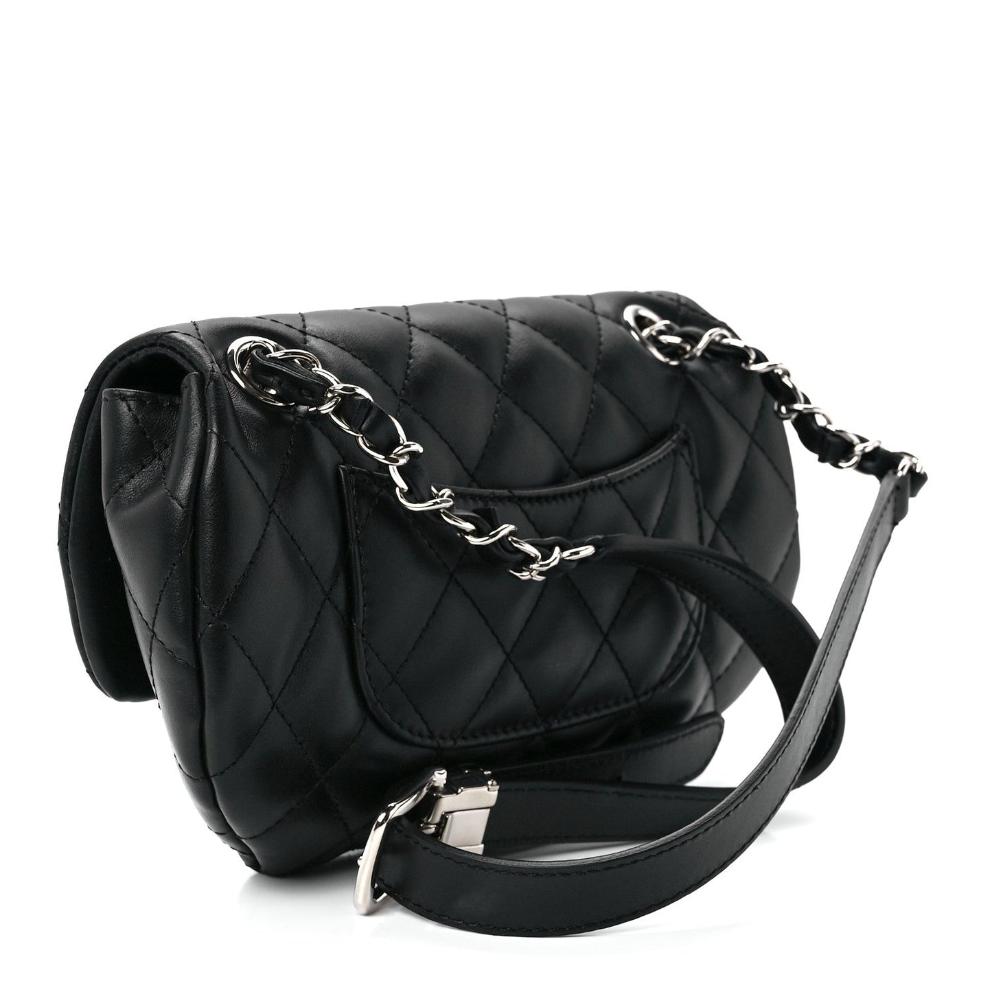 CHANEL CALFSKIN LEATHER QUILTED CC UNIFORM FLAP BELT BAG