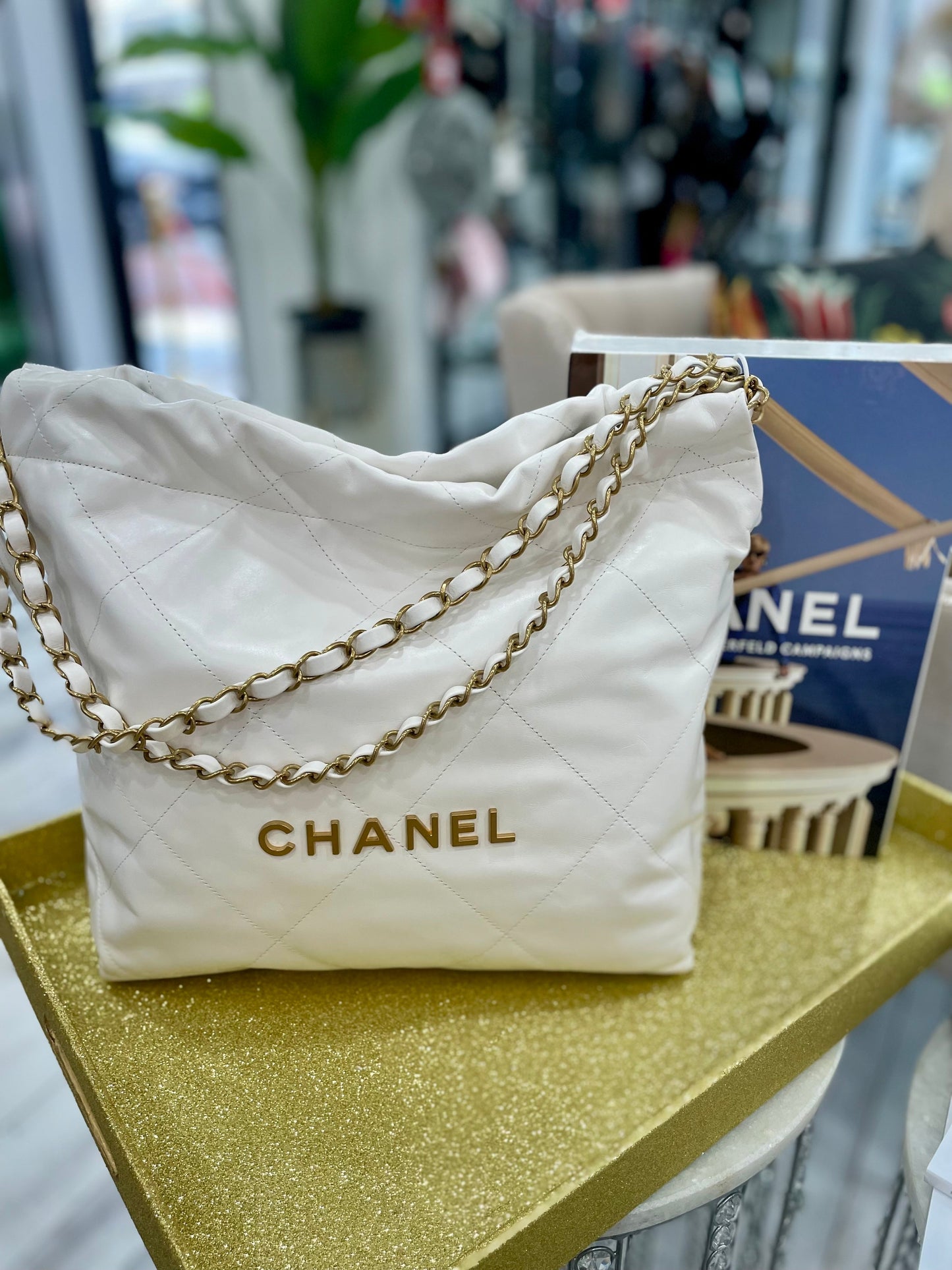CHANEL CALFSKIN QUILTED SMALL CHANEL 22 HOBO BAG
