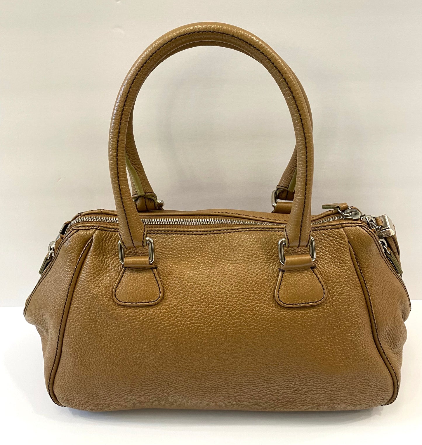 CHANEL CALFSKIN LEATHER SMALL TASSEL BOWLER BAG