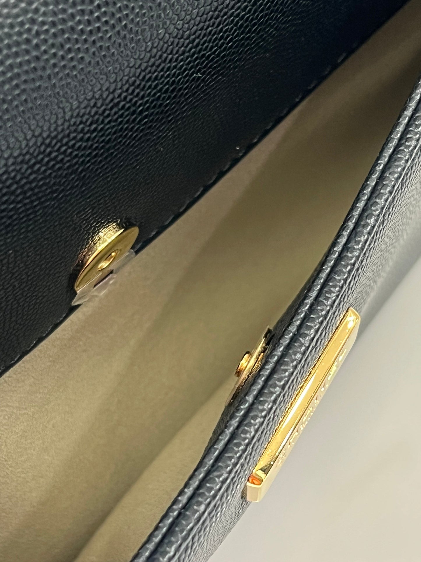CHANEL MEDIUM CAPTAIN GOLD EMBROIDERED CAVIAR FLAP BAG