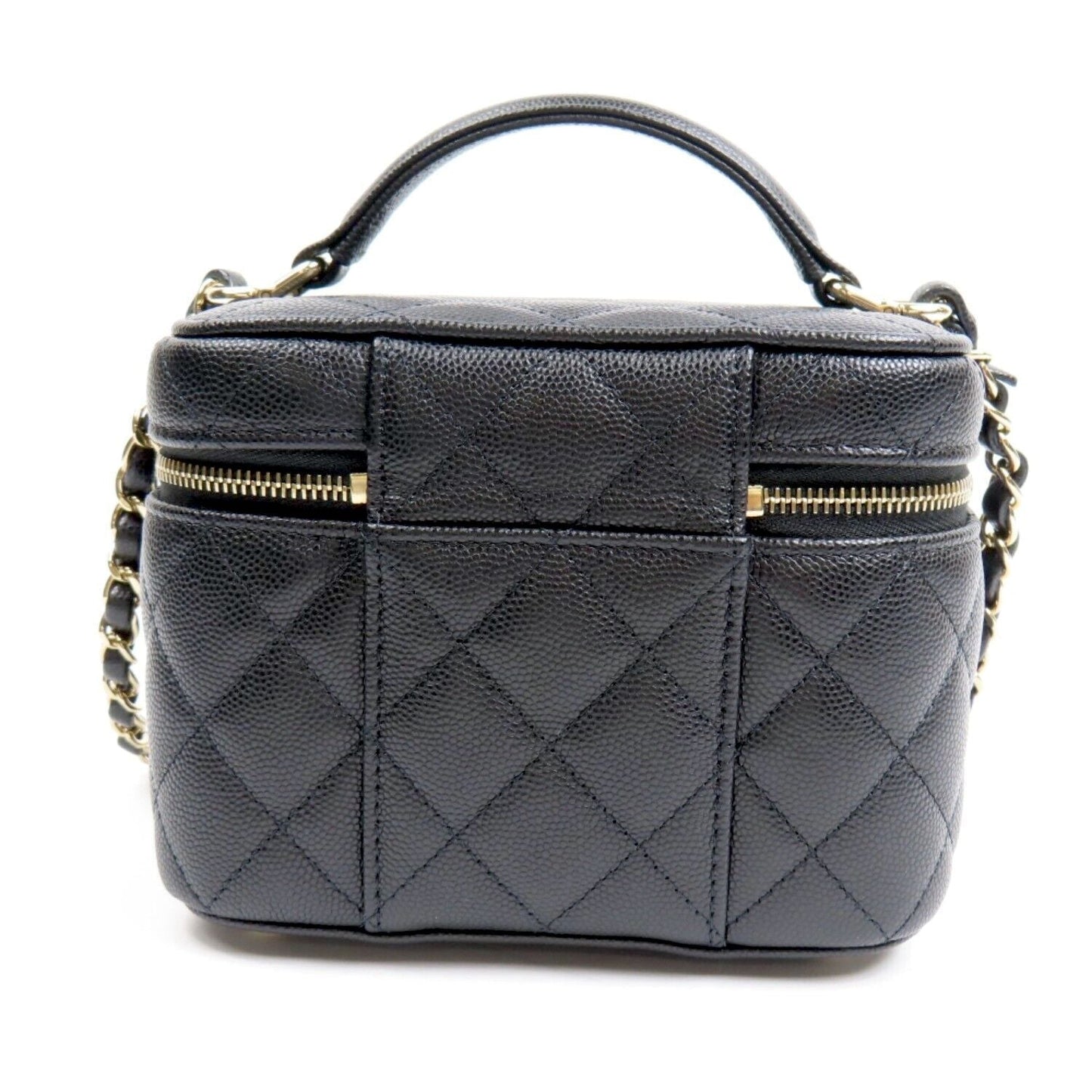 CHANEL CC CAVIAR QUILTED MINI VANITY SHOULDER BAG