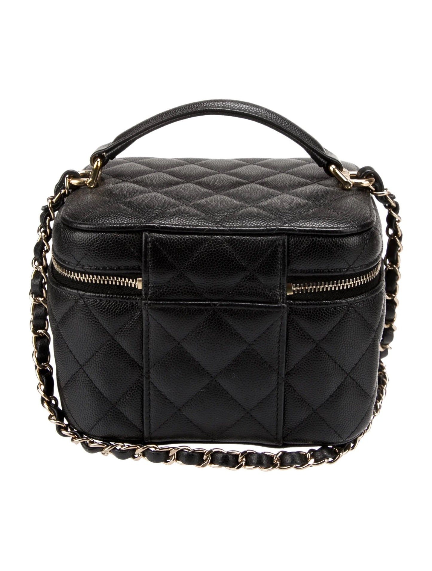 CHANEL CC CAVIAR QUILTED MINI VANITY SHOULDER BAG