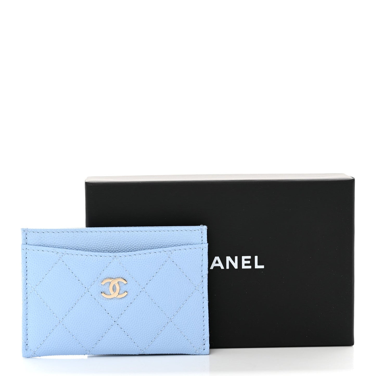 CHANEL CC CAVIAR QUILTED CARD HOLDER