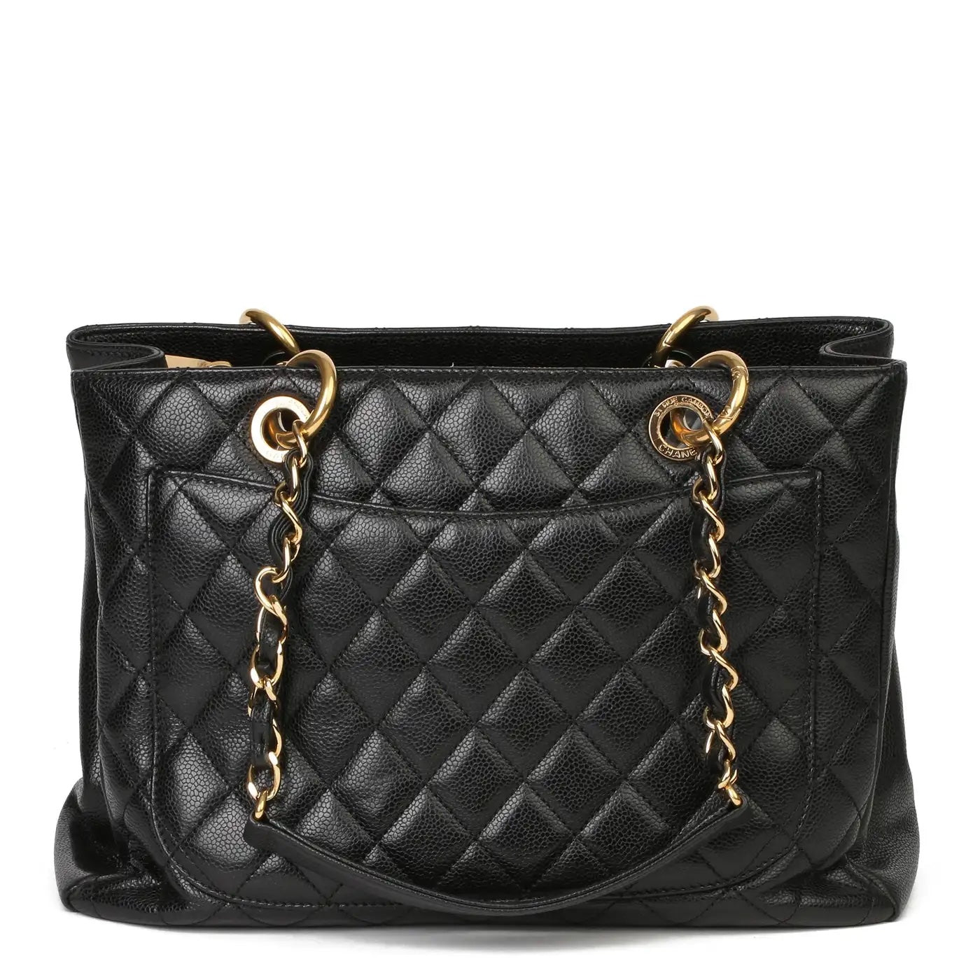 CHANEL CAVIAR QUILTED GRAND SHOPPING TOTE BAG-HS