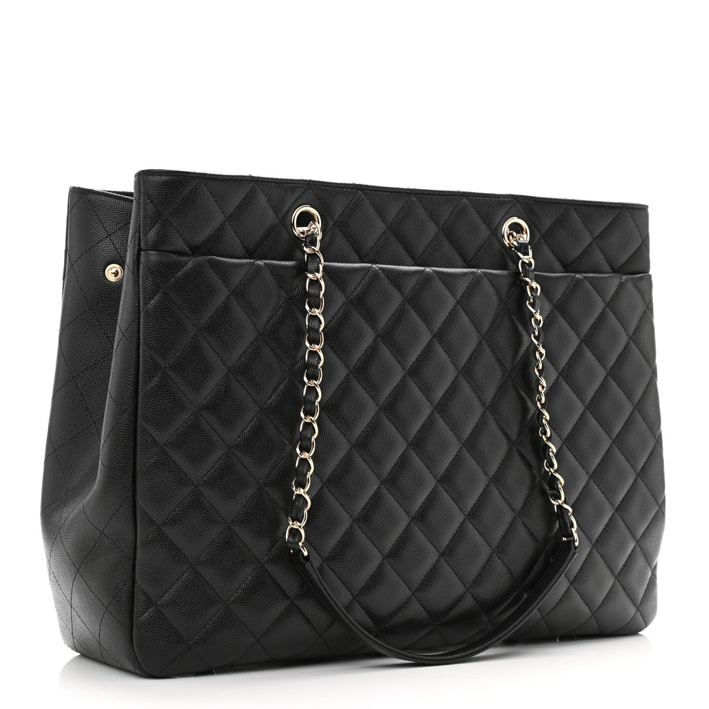 CHANEL CAVIAR QUILTED GRAND SHOPPING TOTE BAG-HS