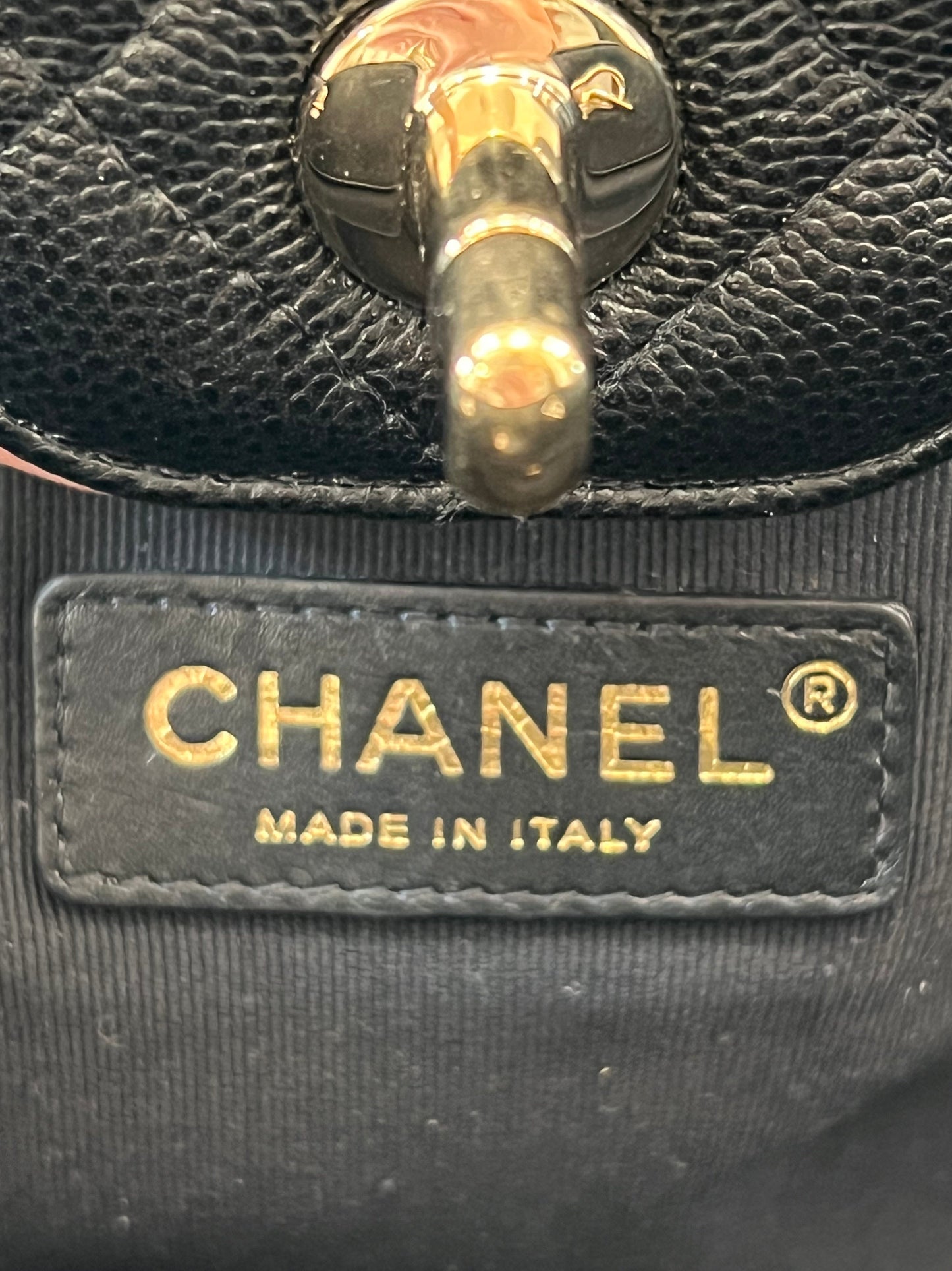 CHANEL CAVIAR QUILTED GRAND SHOPPING TOTE BAG-HS