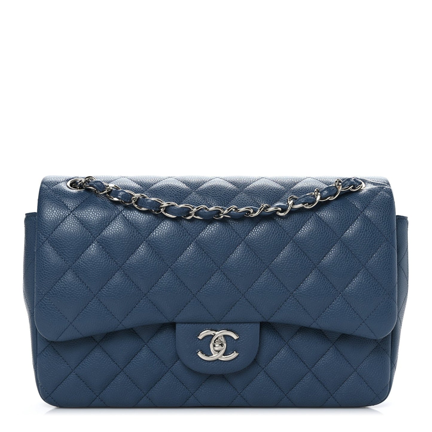 CHANEL CAVIAR QUILTED JUMBO DOUBLE FLAP BAG-HS