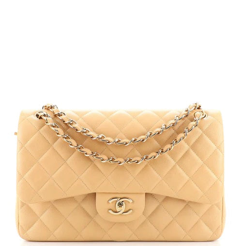 CHANEL CLASSIC CAVIAR QUILTED JUMBO DOUBLE FLAP BAG
