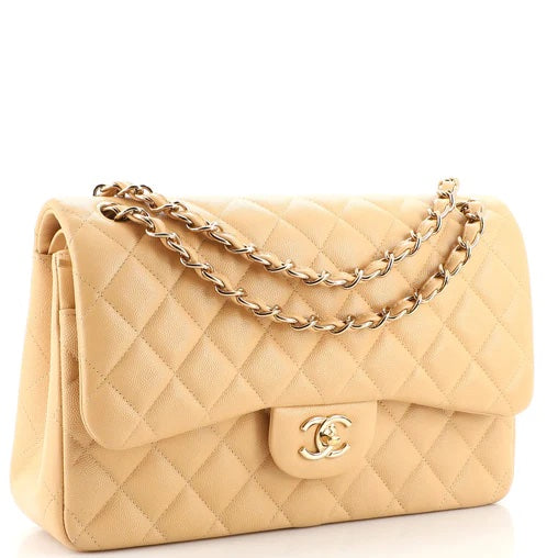 CHANEL CLASSIC CAVIAR QUILTED JUMBO DOUBLE FLAP BAG