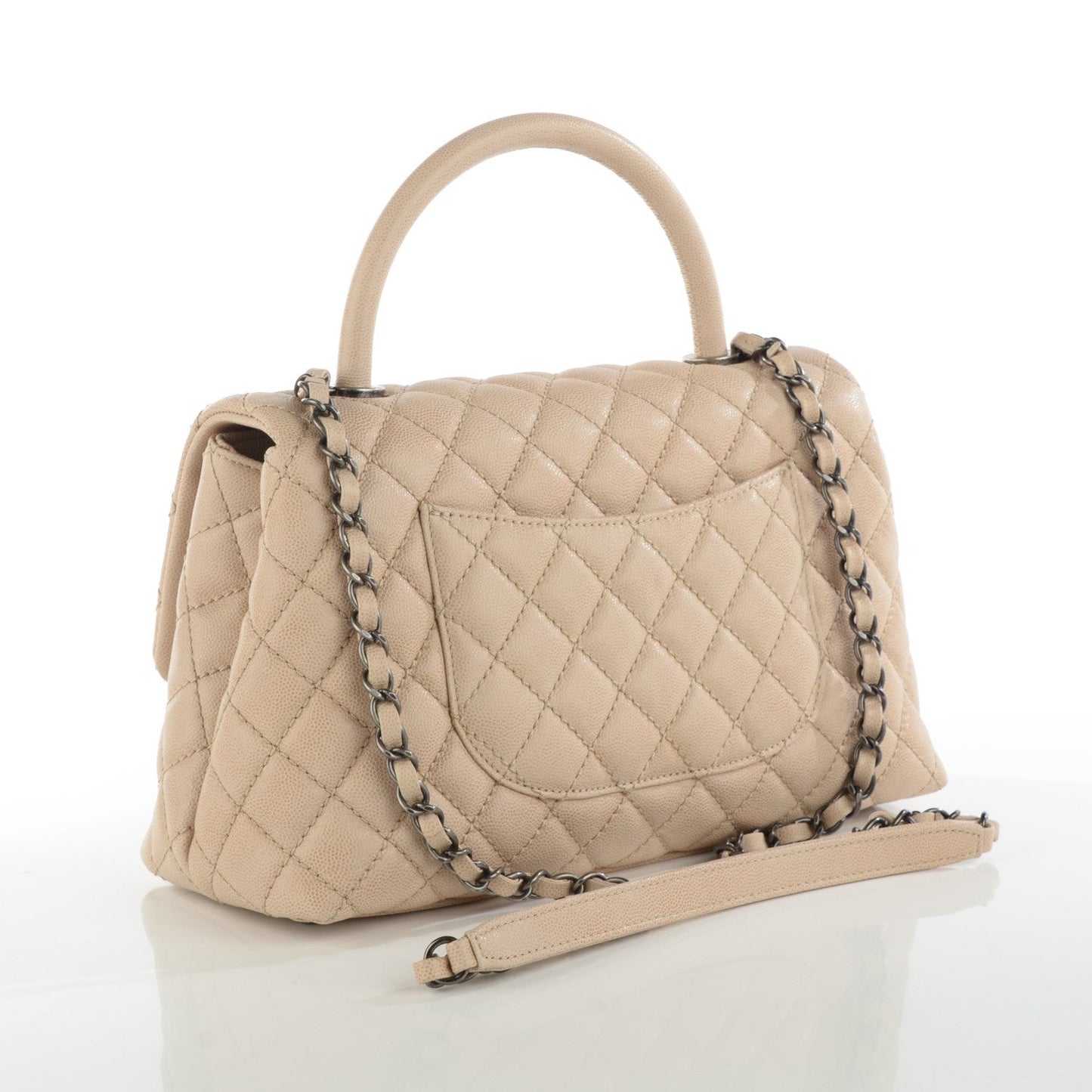 CHANEL CAVIAR QUILTED MEDIUM COCO HANDLE FLAP BAG