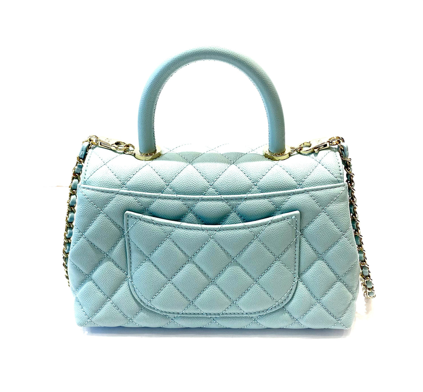 CHANEL CAVIAR QUILTED COCO HANDLE MINI FLAP BAG