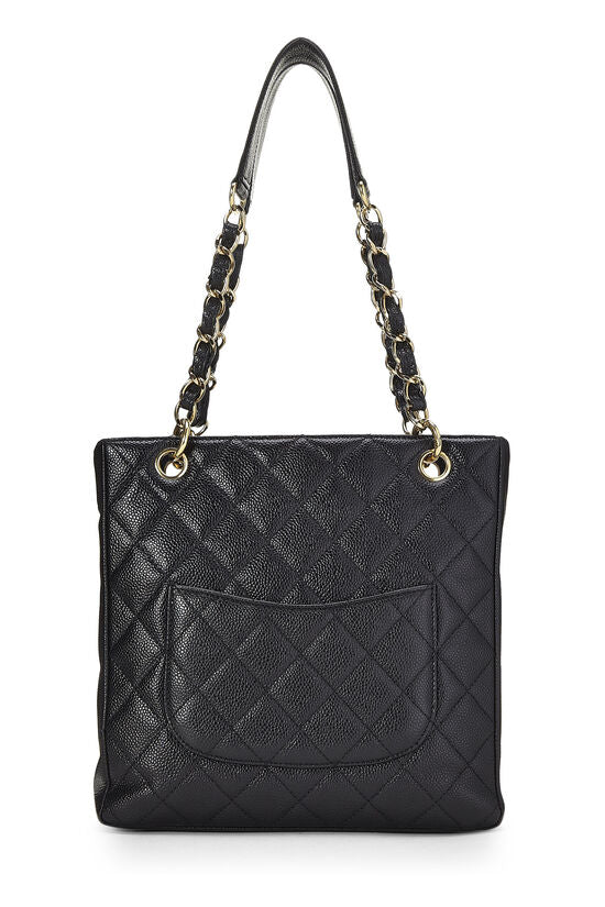 CHANEL CAVIAR QUILTED LEATHER PETIT SHOPPING TOTE BAG PST