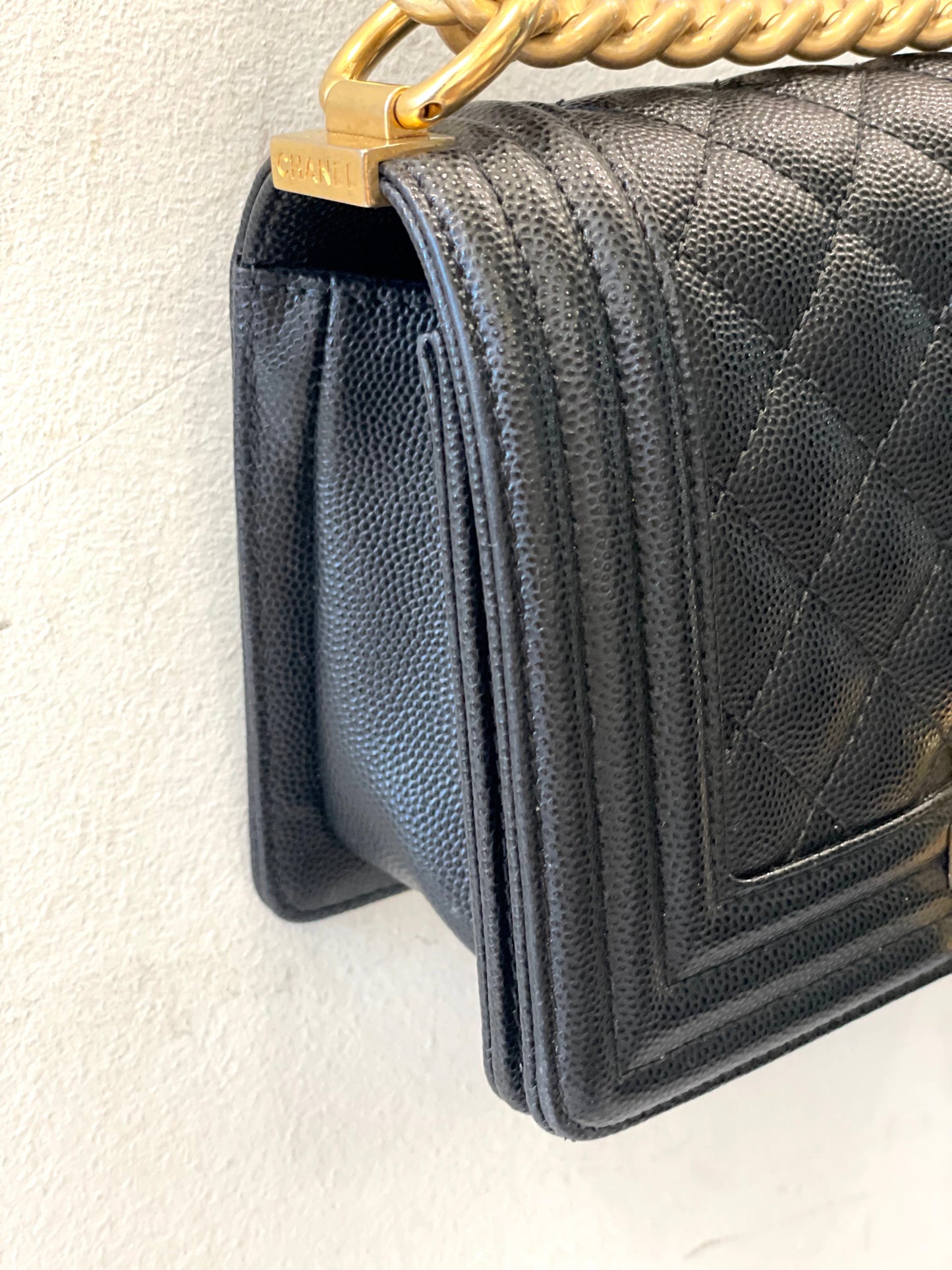 CHANEL CAVIAR QUILTED SMALL FLAP BOY BAG