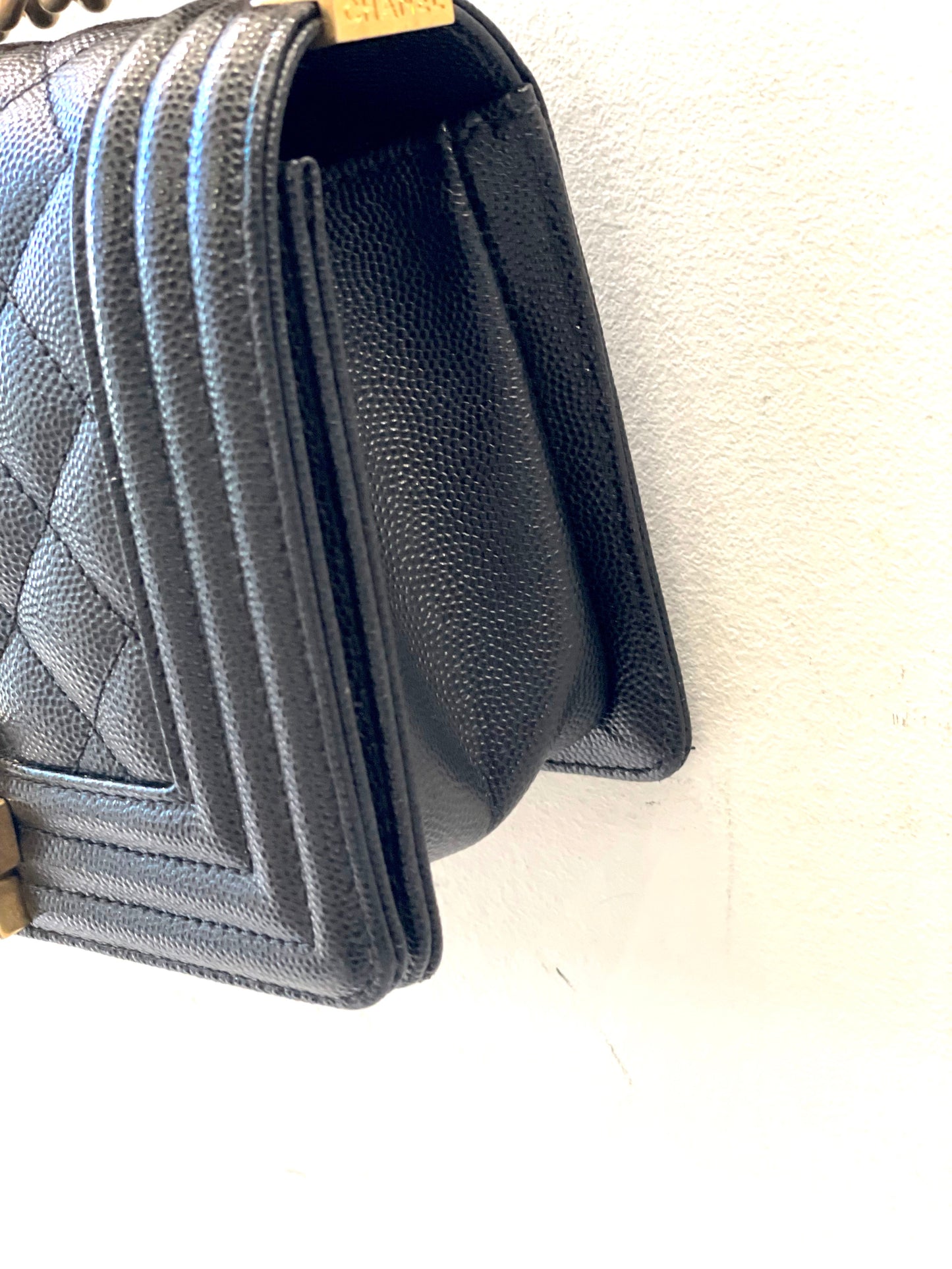 CHANEL CAVIAR QUILTED SMALL FLAP BOY BAG