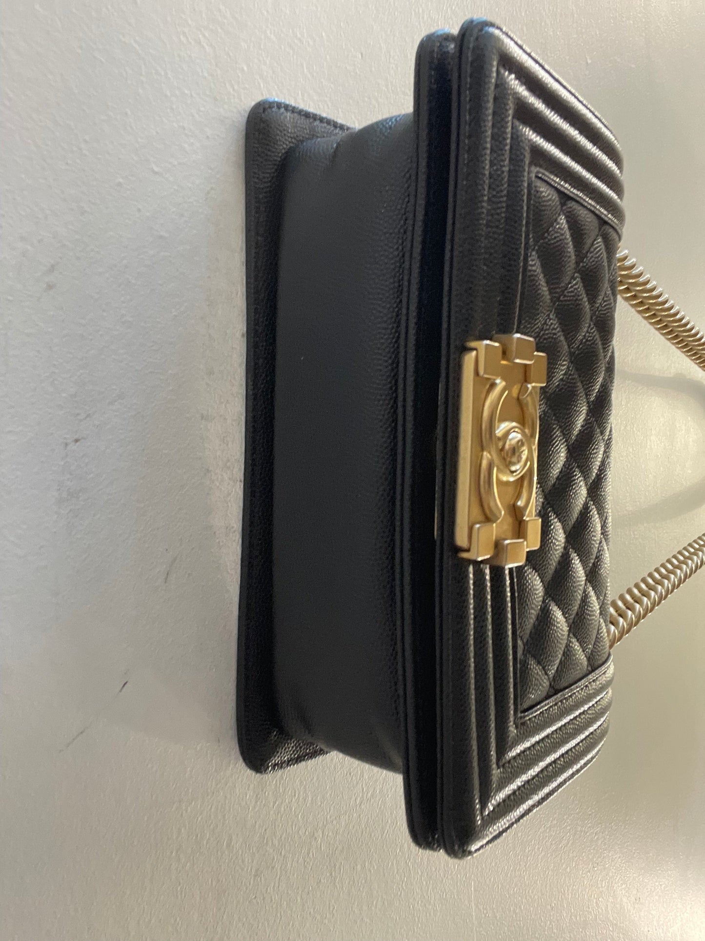 CHANEL CAVIAR QUILTED SMALL FLAP BOY BAG
