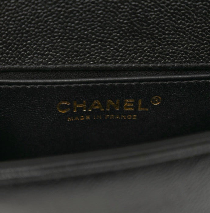 CHANEL CAVIAR QUILTED LEATHER SMALL BOY MESSENGER BAG