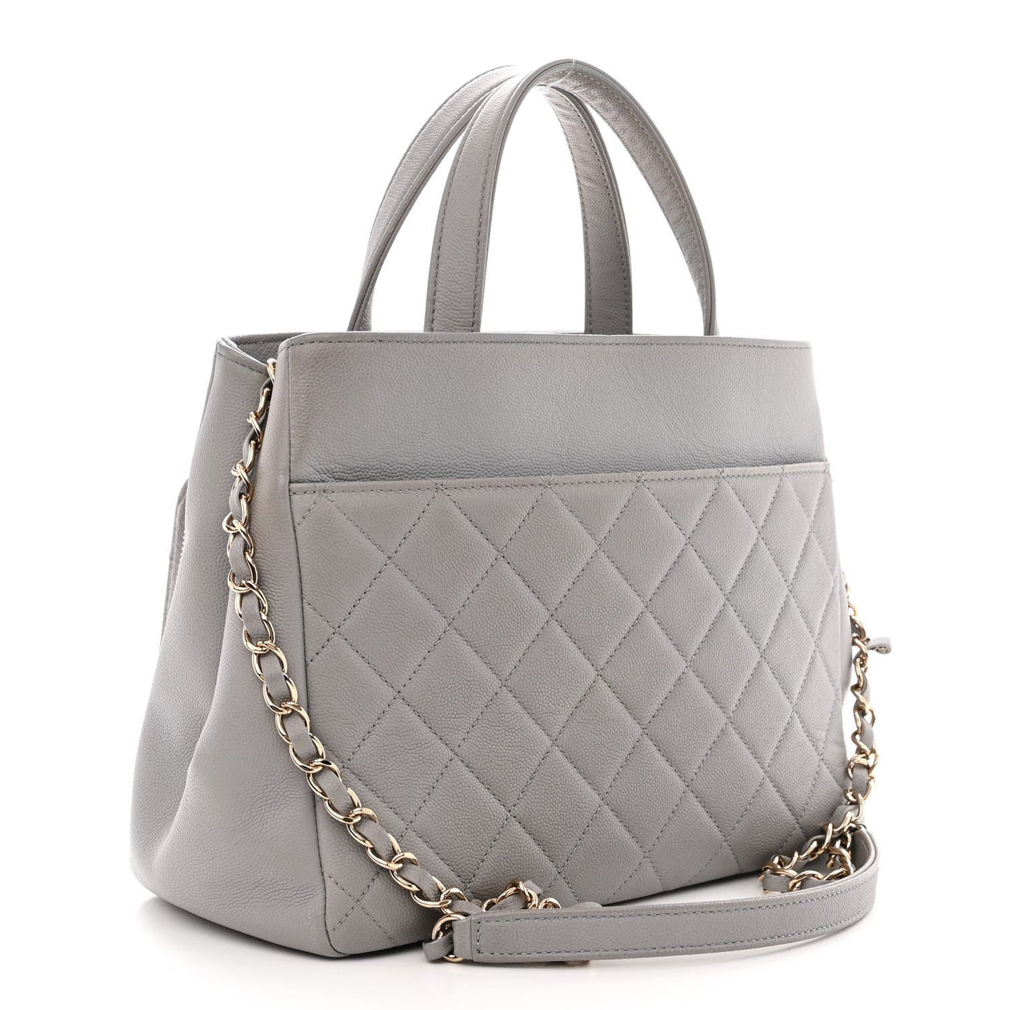 CHANEL CAVIAR QUILTED SMALL BUSINESS AFFINITY SHOPPING TOTE