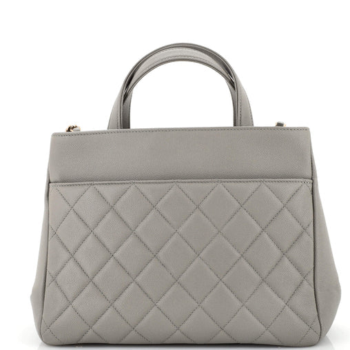 CHANEL CAVIAR QUILTED SMALL BUSINESS AFFINITY SHOPPING TOTE