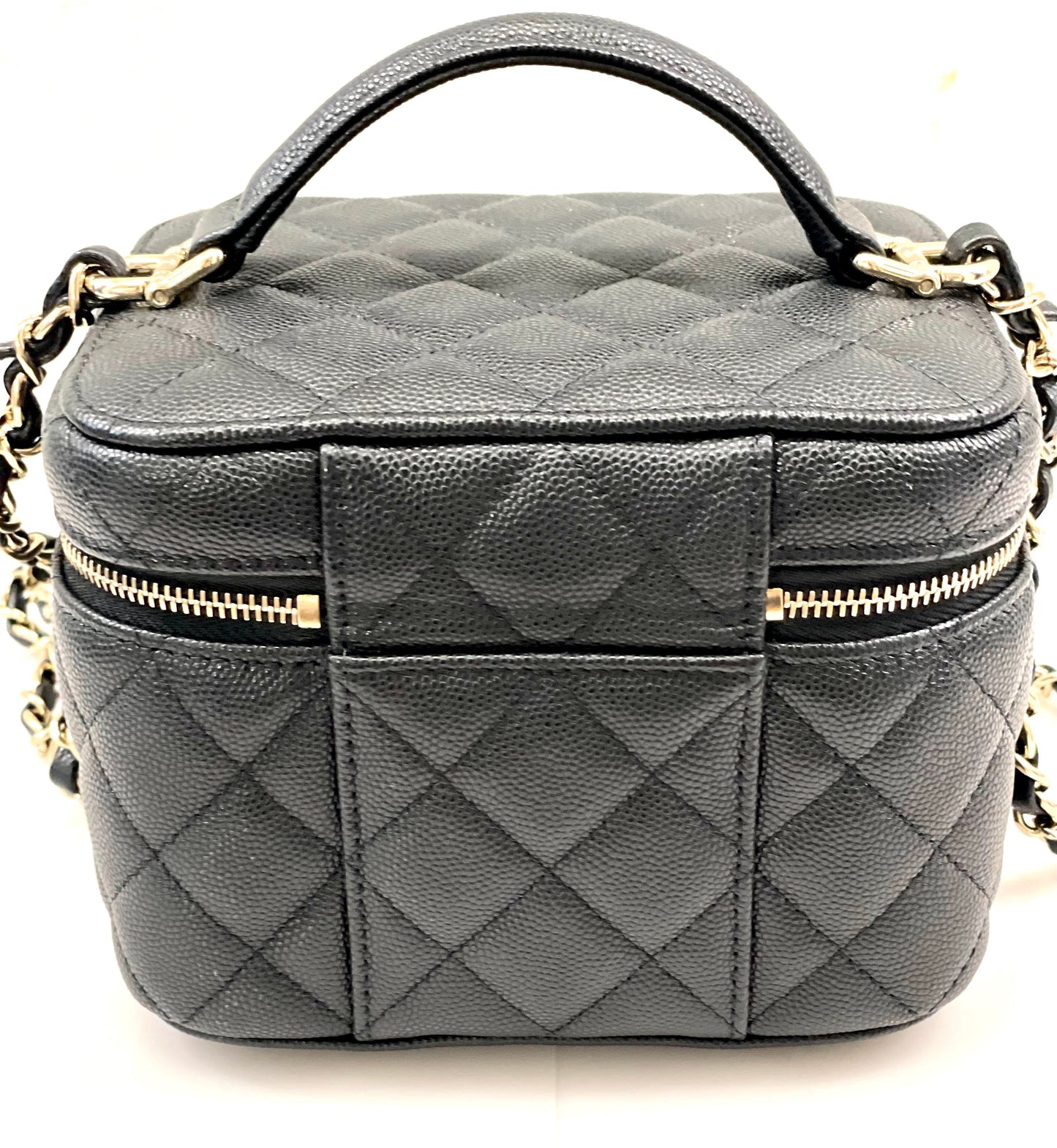 CHANEL CC CAVIAR QUILTED MINI VANITY SHOULDER BAG