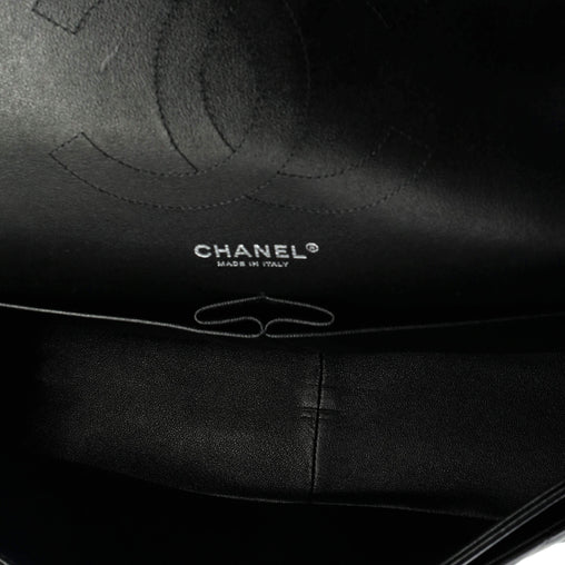 CHANEL CLASSIC CHEVRON-QUILTED LAMBSKIN DOUBLE FLAP JUMBO BAG