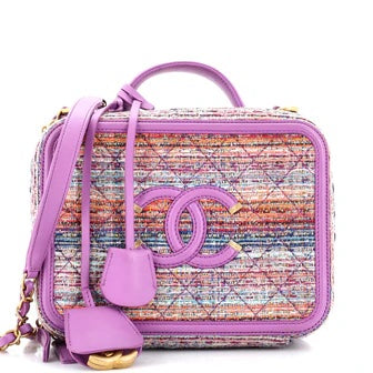CHANEL FILIGREE BOUCLÉ VANITY CASE CHAIN BAG