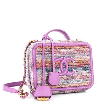 CHANEL FILIGREE BOUCLÉ VANITY CASE CHAIN BAG
