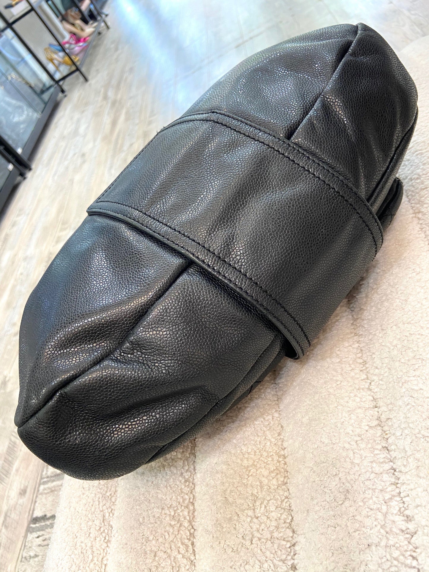 CHANEL GLAZED CAVIAR COCO RIDER FLAP BAG