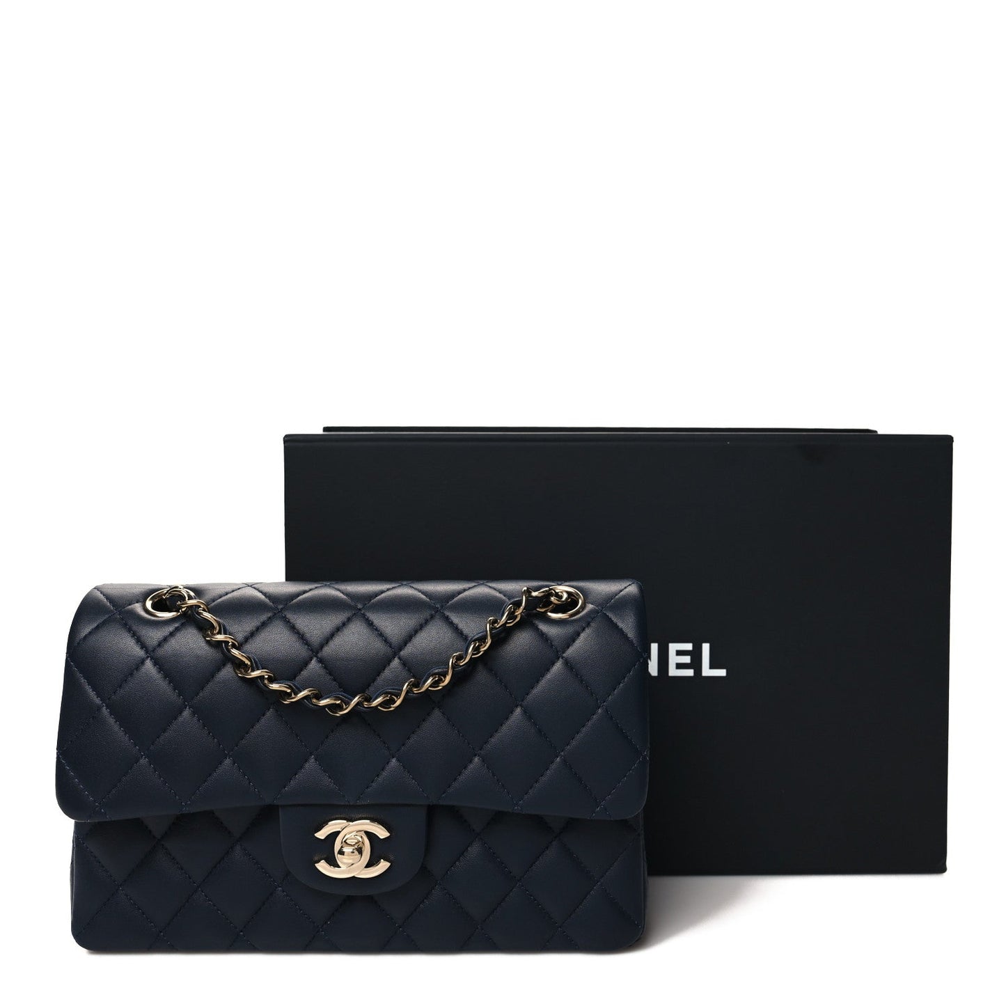 CHANEL QUILTED LAMBSKIN SMALL DOUBLE FLAP SHOULDER BAG