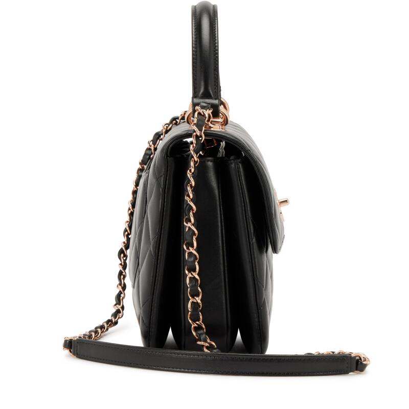 CHANEL QUILTED LAMBSKIN SMALL TRENDY CC TOP HANDLE BAG