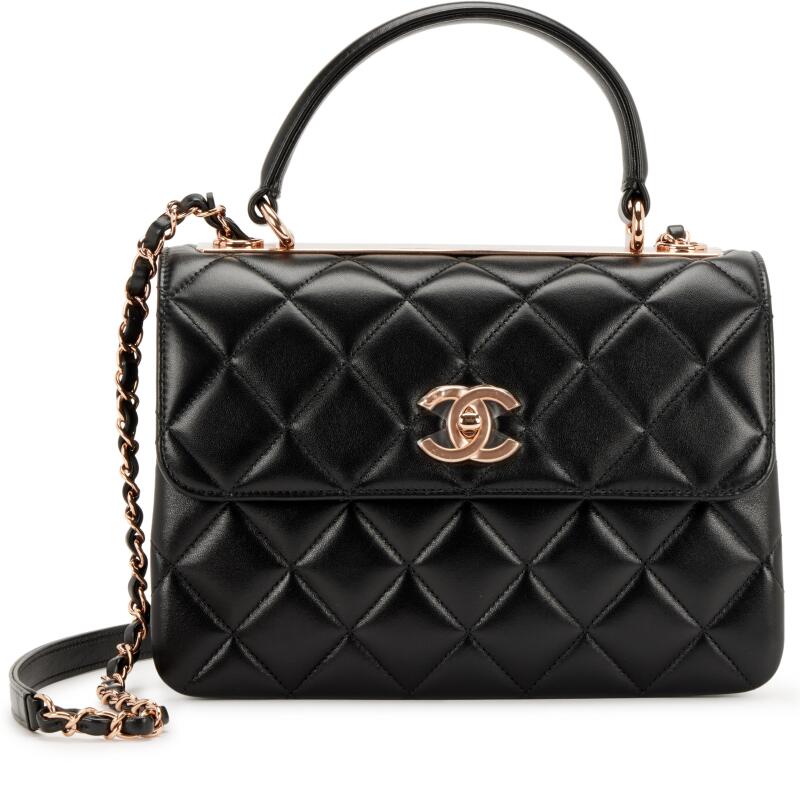 CHANEL QUILTED LAMBSKIN SMALL TRENDY CC TOP HANDLE BAG