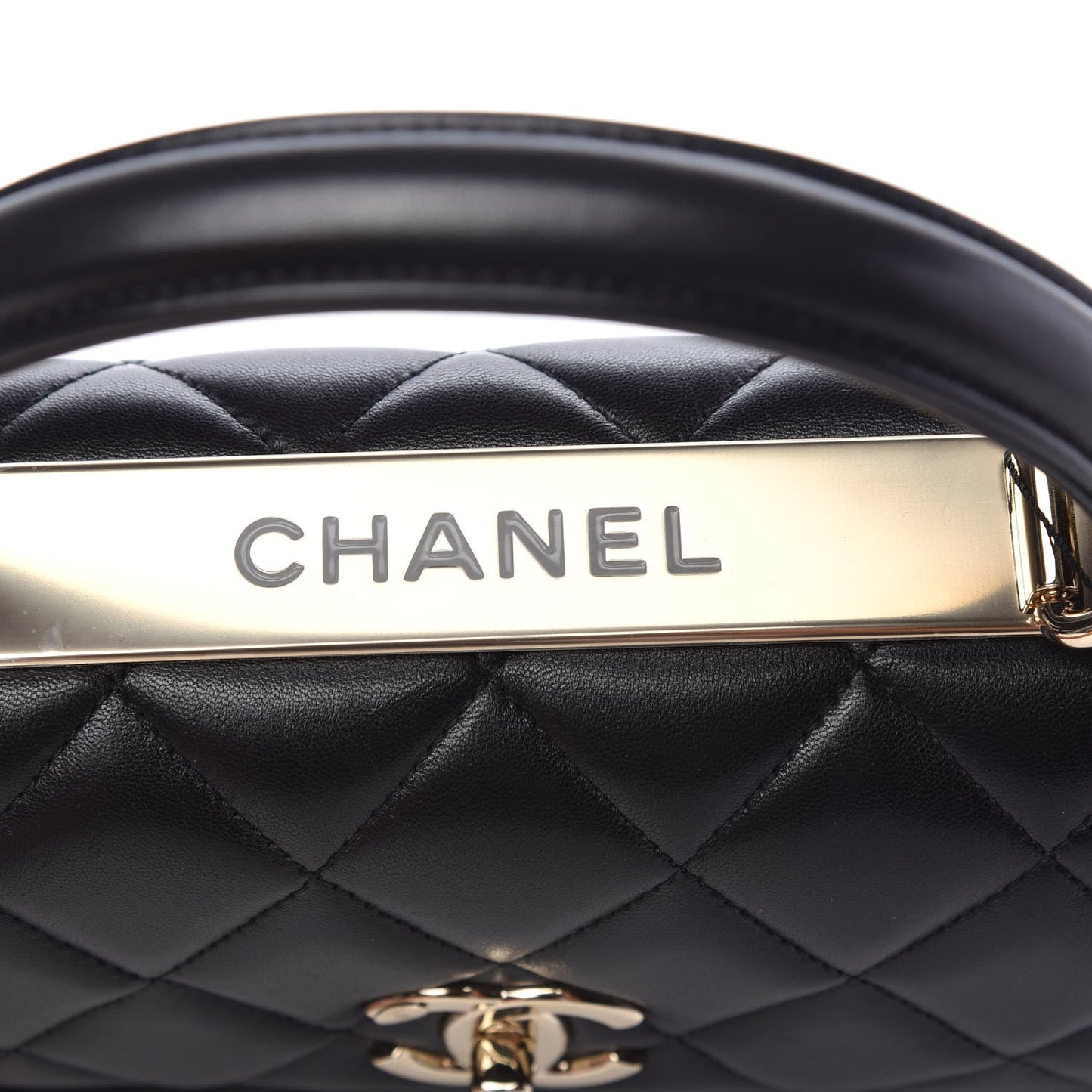 CHANEL QUILTED LAMBSKIN MEDIUM TRENDY CC HANDLE FLAP BAG