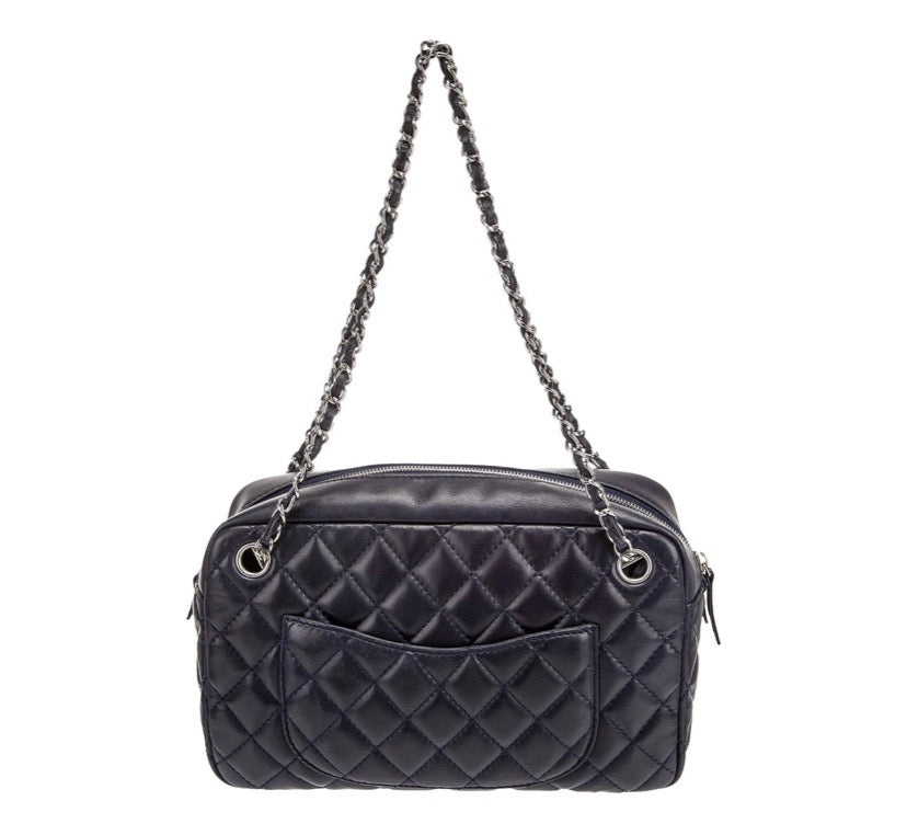 CHANEL CC QUILTED LAMBSKIN LARGE CAMERA BAG