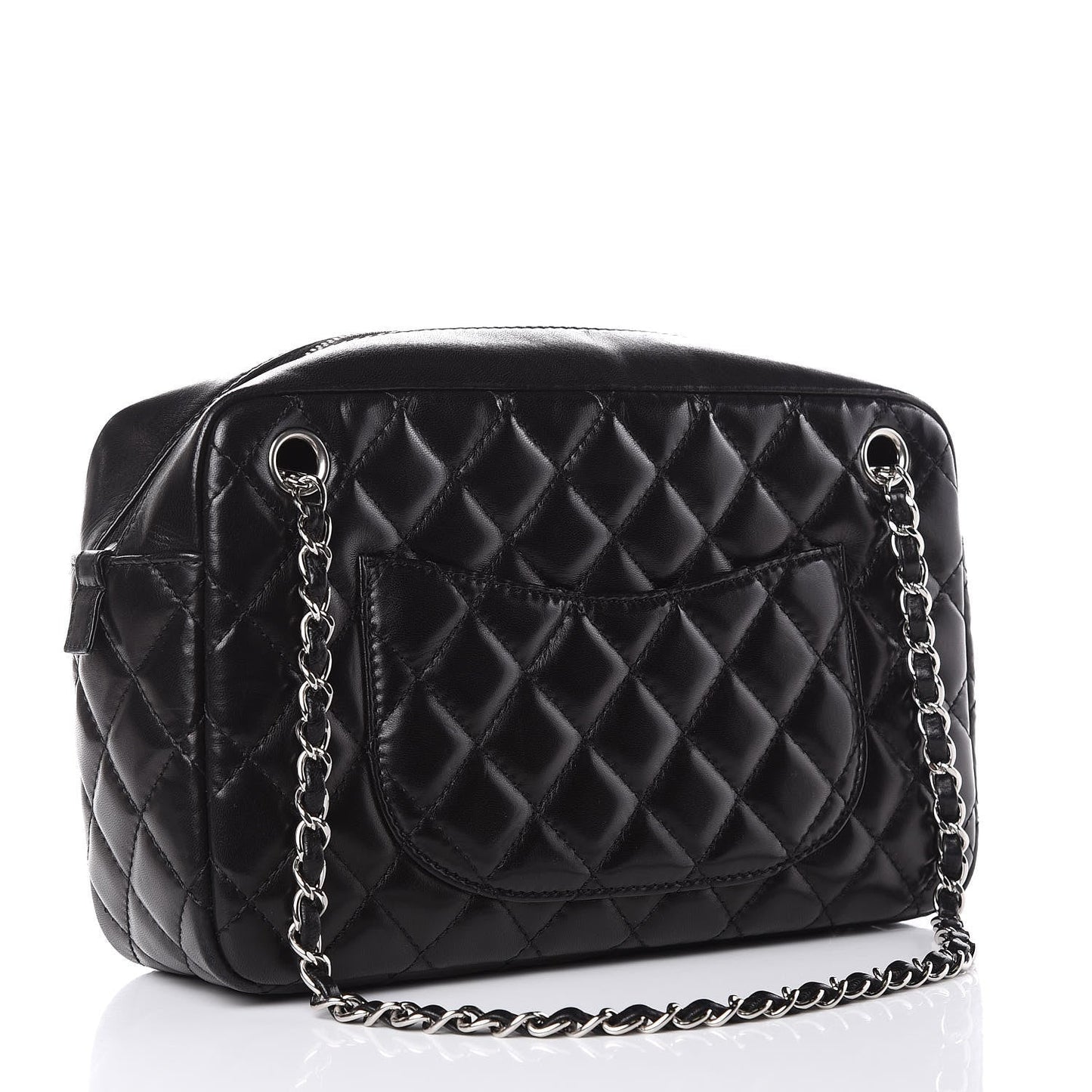 CHANEL CC QUILTED LAMBSKIN LARGE CAMERA BAG
