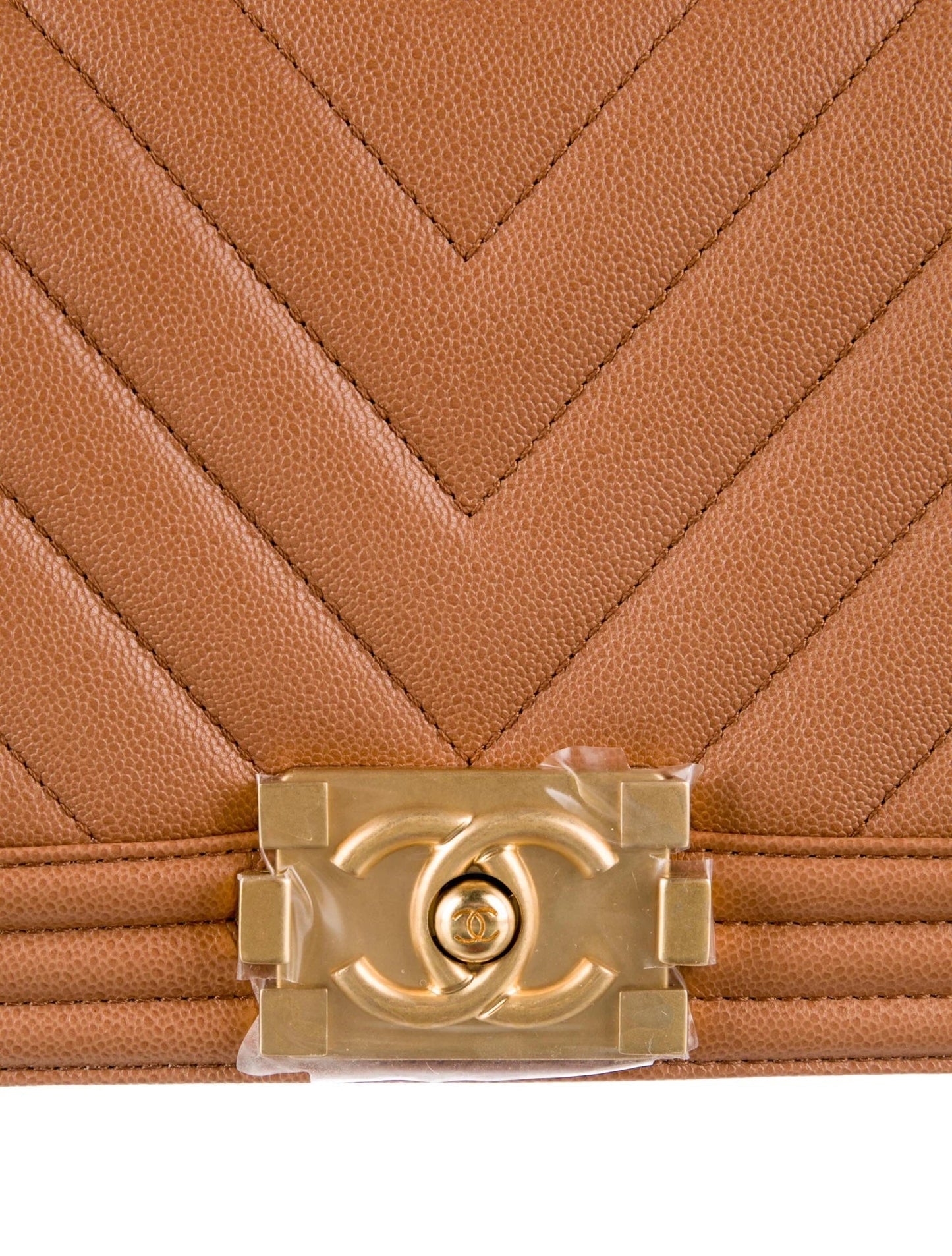 CHANEL CC MEDIUM BOY CHEVRON QUILTED CALFSKIN BAG