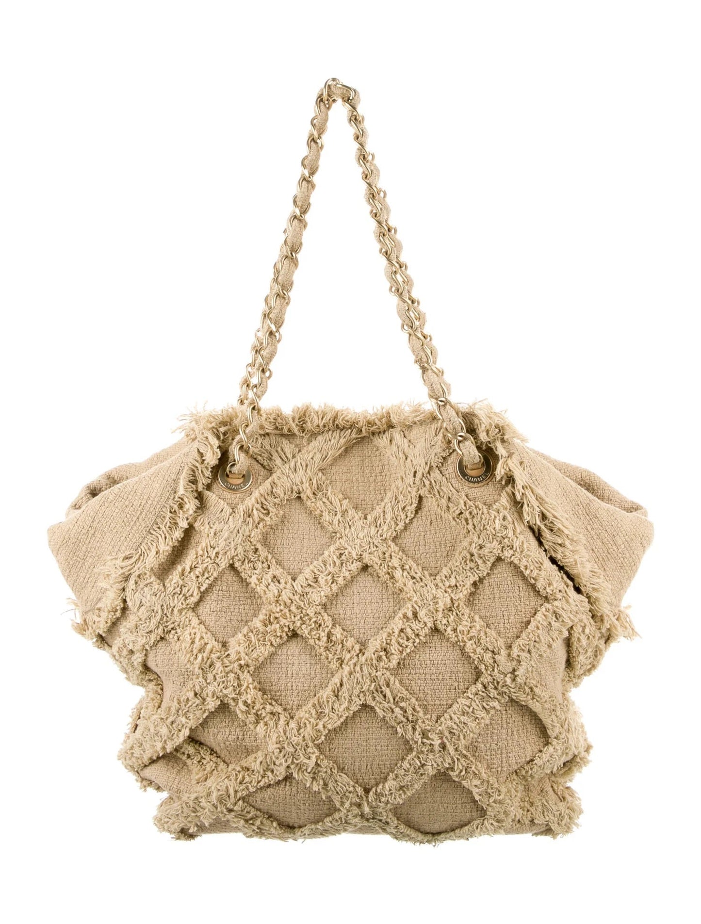 CHANEL NATURE QUILTED TWEED TOTE BAG