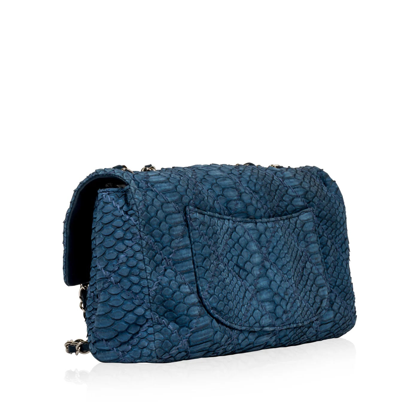 CHANEL ULTRA STITCH PYTHON FLAP SHOULDER BAG-HS