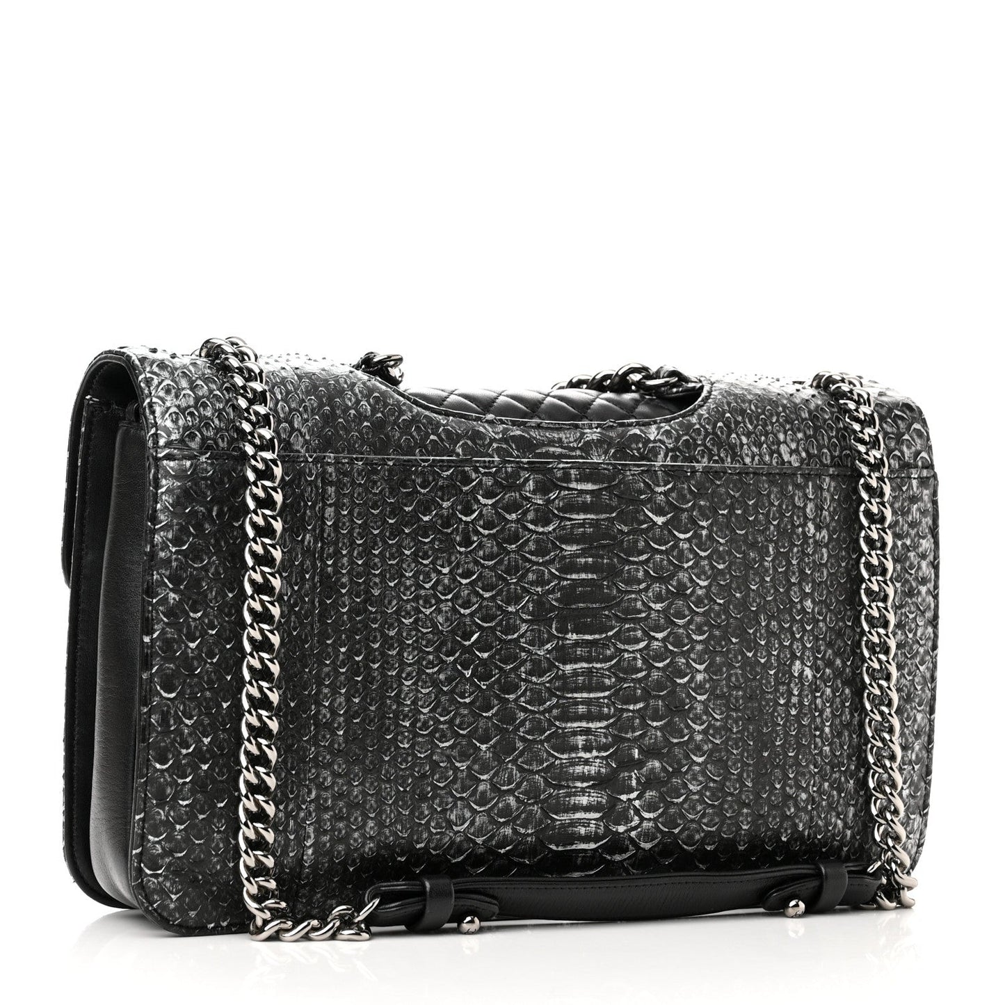 CHANEL CC PYTHON LARGE PERFECT EDGE SLAP SHOULDER BAG