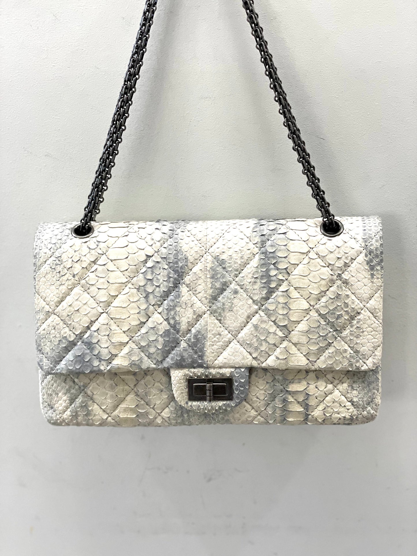 CHANEL PYTHON REISSUE 2.55 JUMBO FLAP BAG