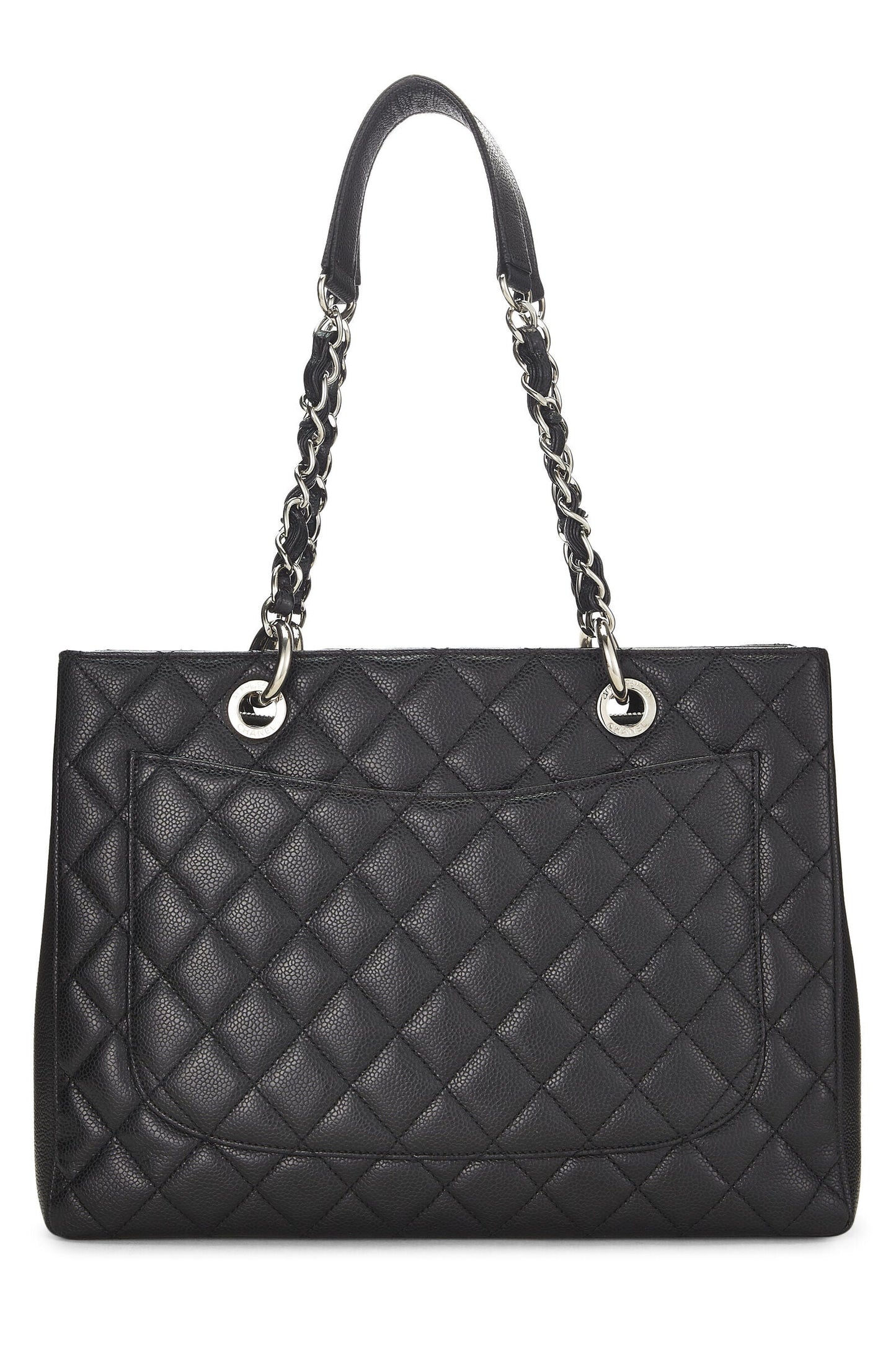 CHANEL QUILTED CAVIAR GRAND SHOPPING TOTE BAG GST