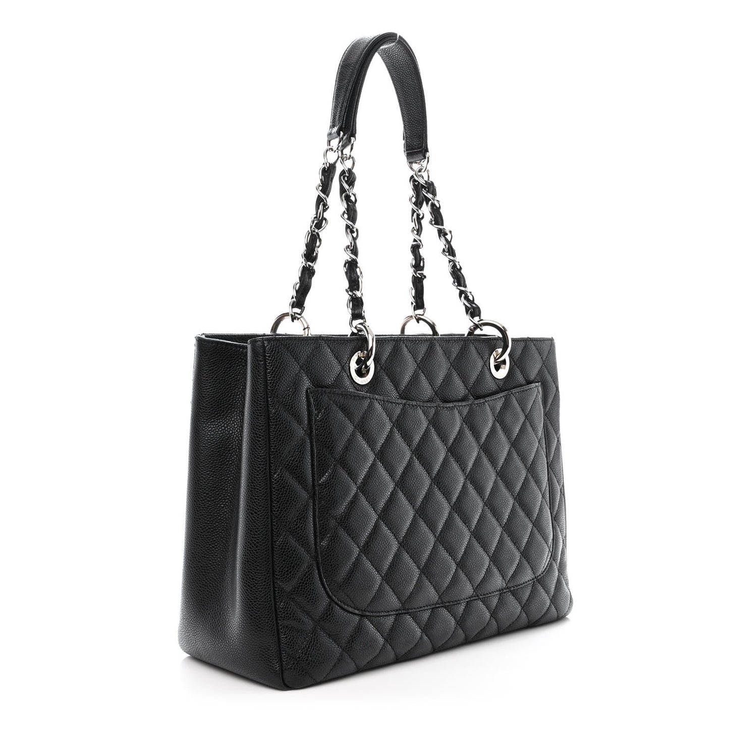 CHANEL QUILTED CAVIAR GRAND SHOPPING TOTE BAG GST